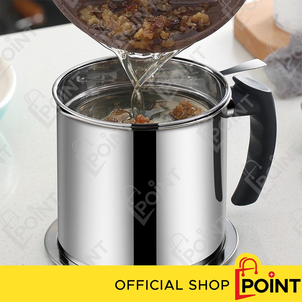 Saringan Minyak Gorengan - Filter Minyak Jelantah - Oil Pot Stainless