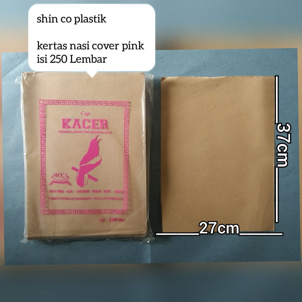 

Kertas nasi alas pink KACER besar sekitar isi 250 lembar