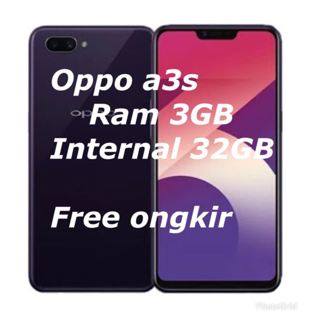 Oppo terbaru a3s ram 3gb internal 32gb 6,2 inch garansi resmi oppo 1 tahun