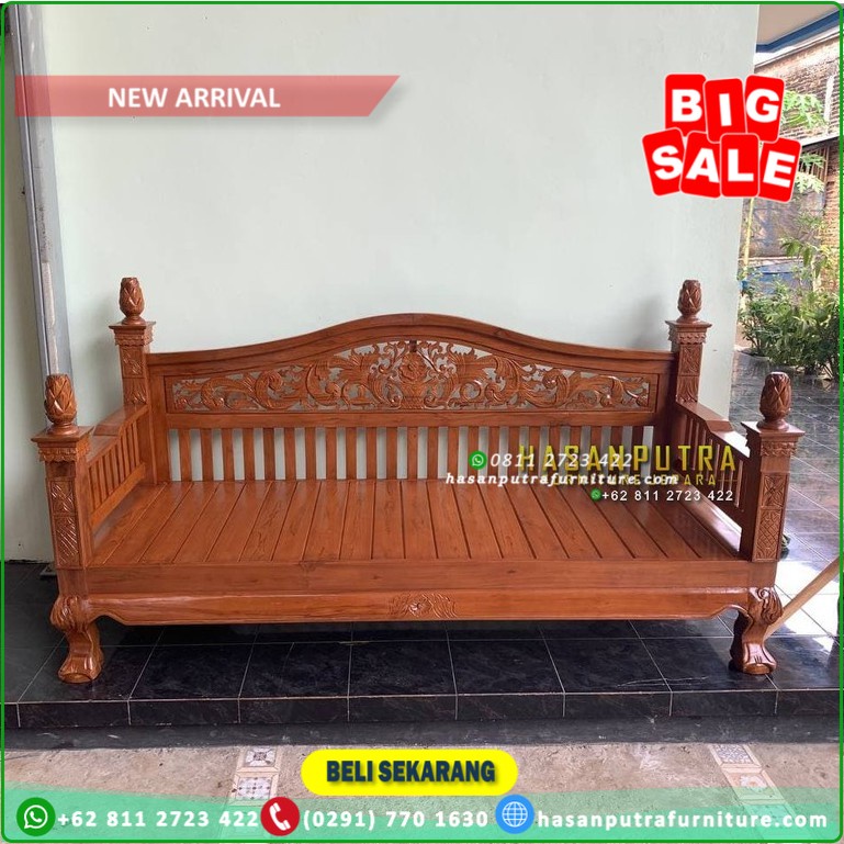 Bale Bale Kayu Jati Tua , bangku santai Jati ukir, Bangku Sofa Santai, Mebel jepara