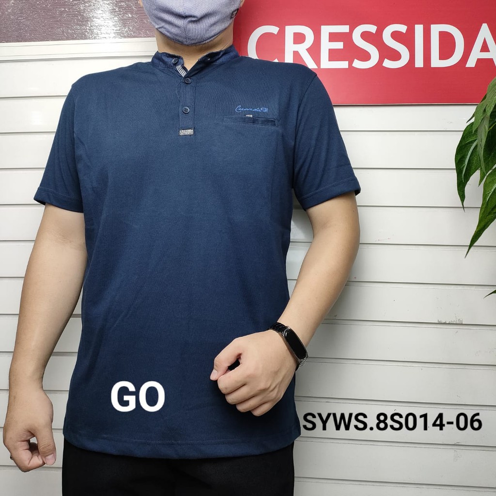 gos CRESSIDA SYWS POLO T-SHIRT Pakaian Pria Atasan Kaos Polo Berkerah Wangky Polo Lengan Pendek