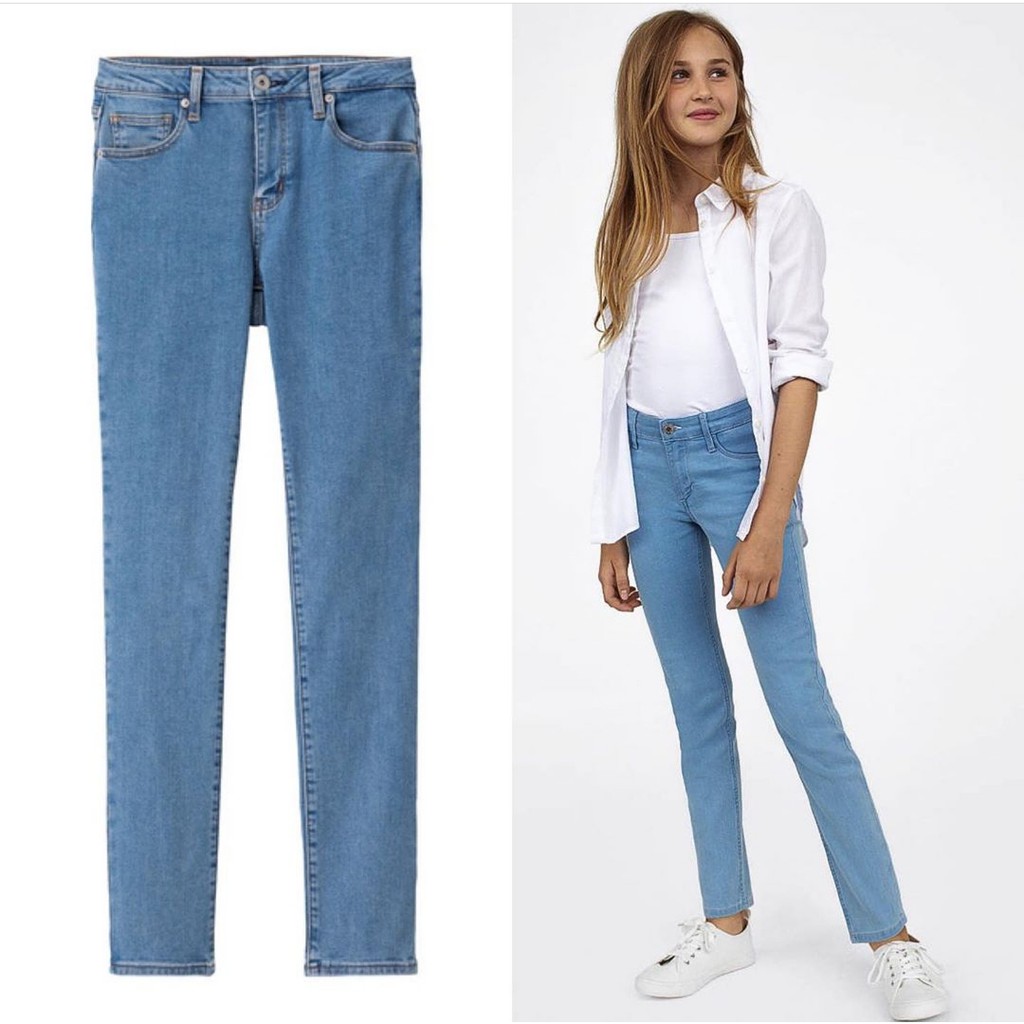 BEST QUALITY  GU by UNIQLO Skinny Jeans for Girl - Light Blue