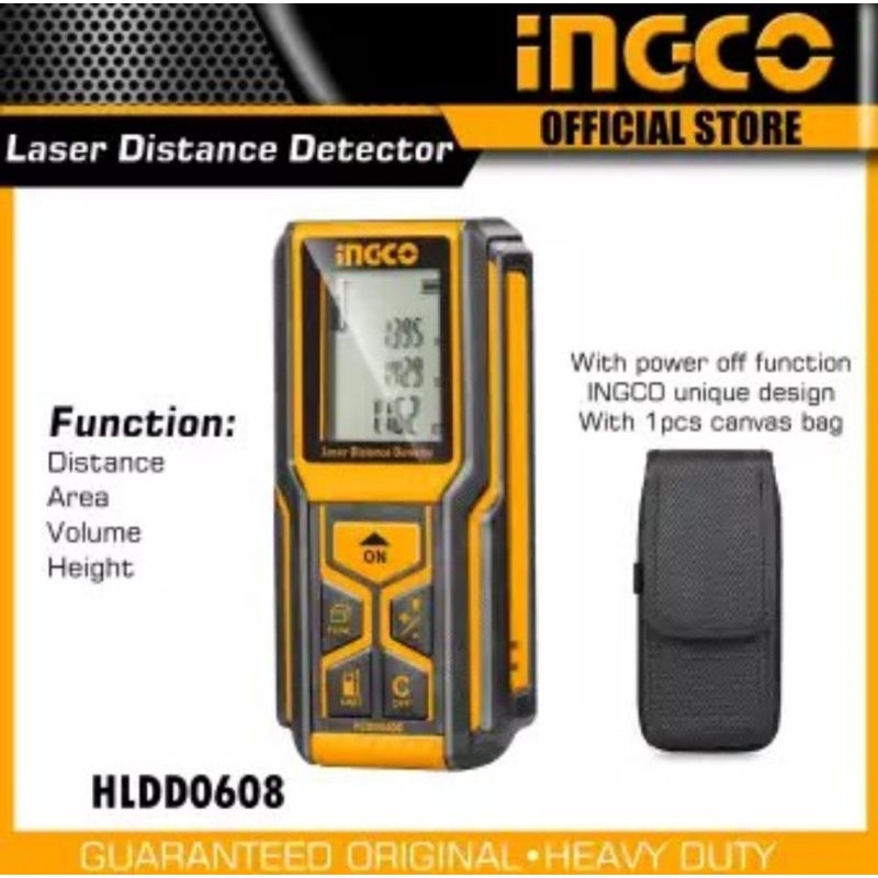 METERAN LASER TEMBAK DIGITAL ELEKTRIK LISTRIK 60 METER INGCO BONUS 2 SET SARUNG TANGAN INGCO