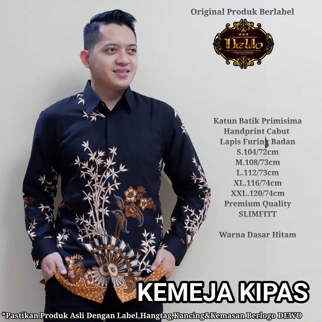 KIPAS Kemeja Batik Pria Lengan Panjang | Hem Batik Pria FULL FURING Batik DEWO