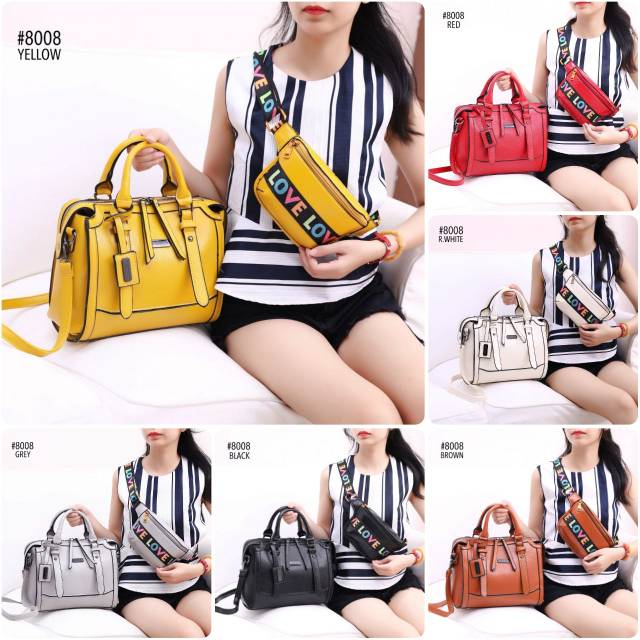 Tas Pedro #8008 shoulder Bag set Tas Pinggang Best  Seller