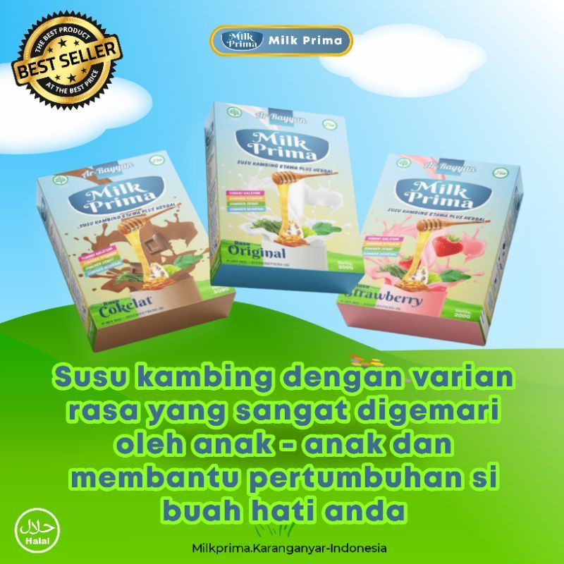 

milk prima susu kambing plus daun kelor plus madu dan herbal