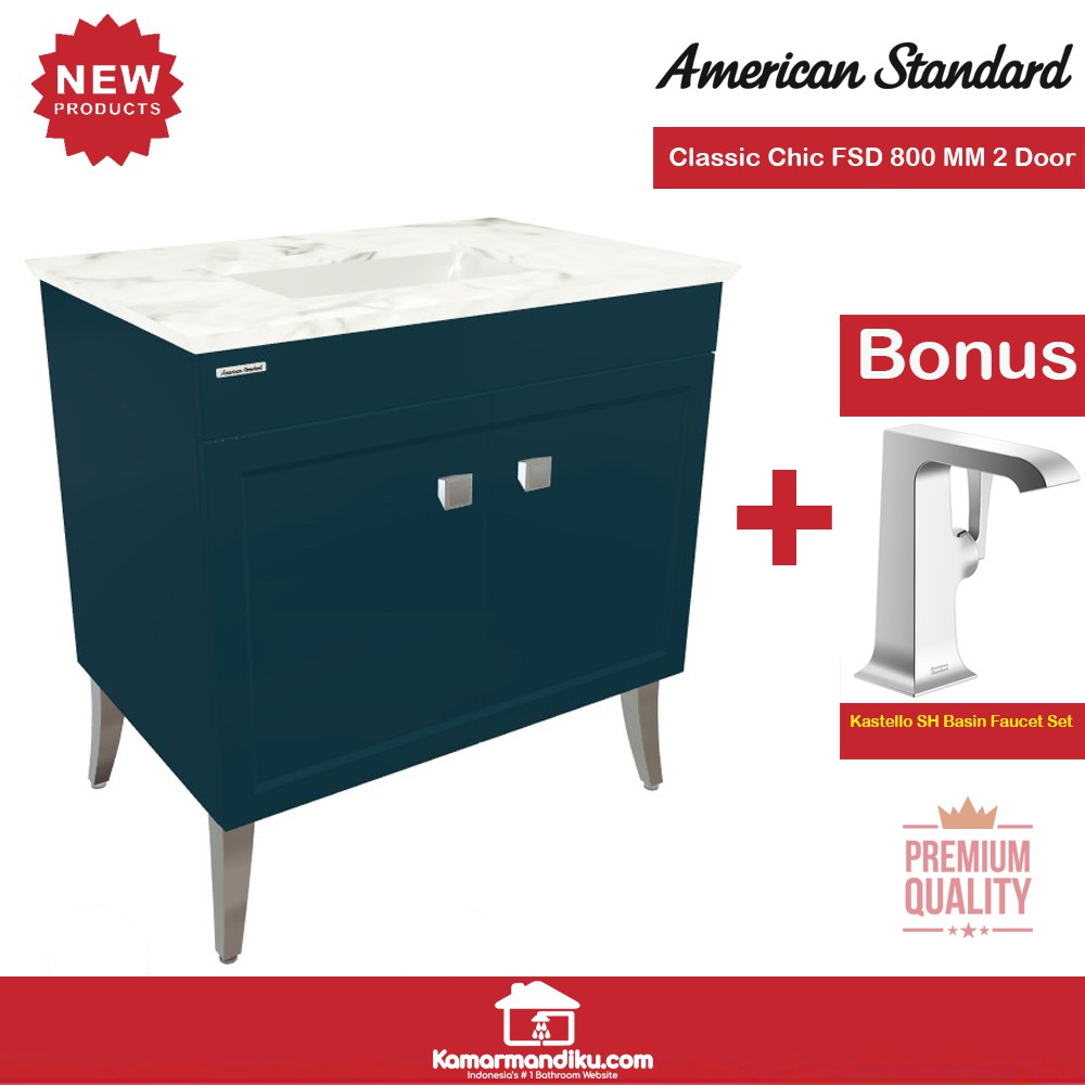 American Standard New Vanity Wastafel Meja Set Classic Chic Kastello Shopee Indonesia