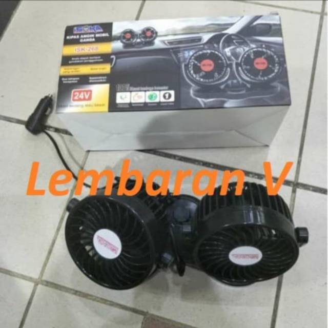 Kipas angin isoka double fan mobil universal