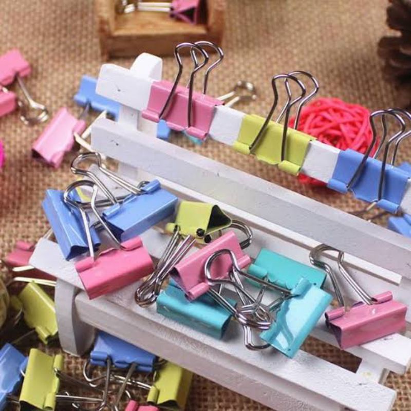 

ecer binder clip warna warni atau penjepit kertas, binder anti karat