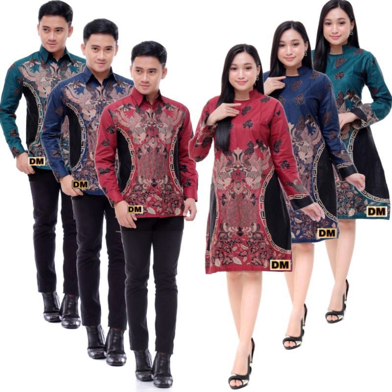 BATIK COUPLE TUNIK JELITA TERLARIS TUNIK ZIPER DEPAN EMHA