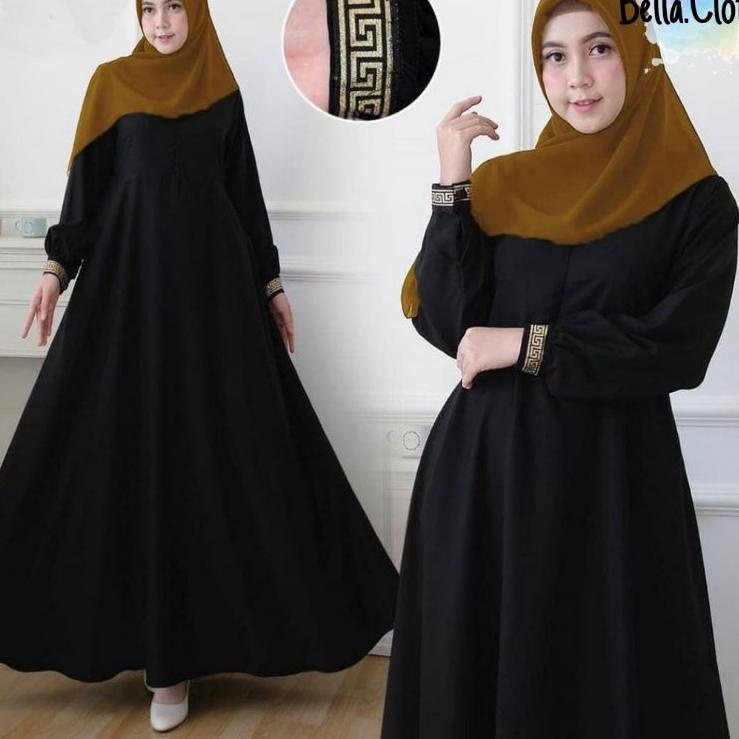 (PALING DICARI) Nabila Dress Gamis Putih Polos Wanita Menyusui Busui Fashion Muslim Dress Gamis Haji