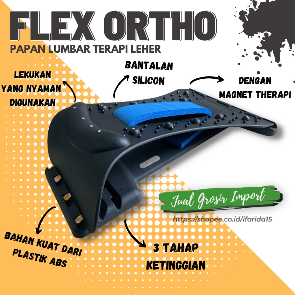 ORIGINAL FlexOrtho Flex Ortho Terapi Sakit Leher Magnet