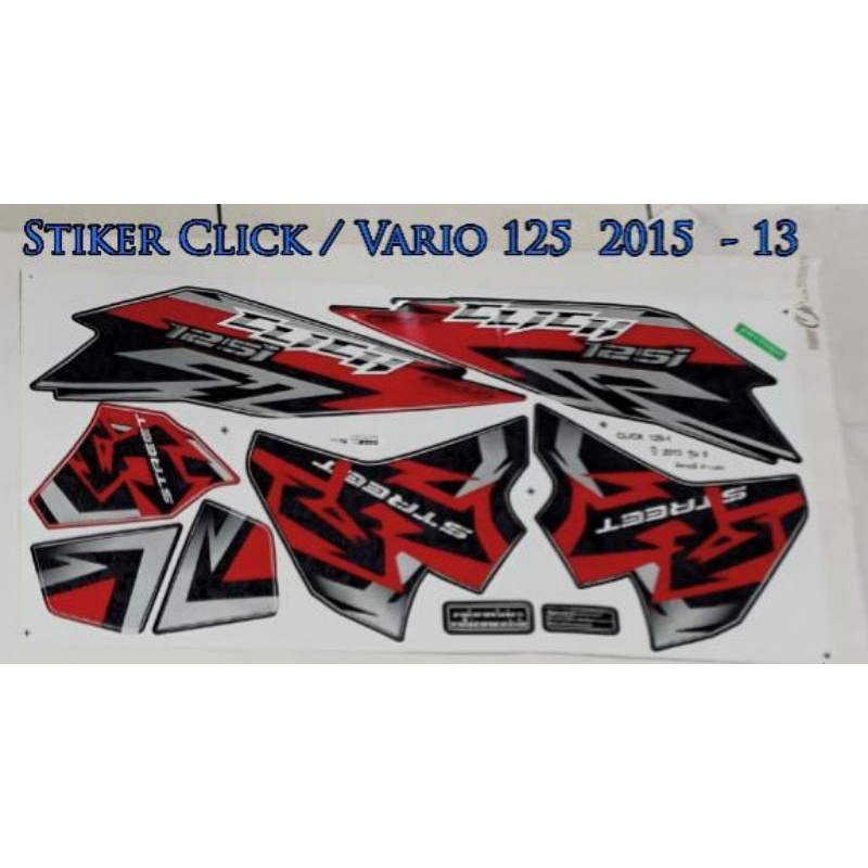 Stiker Click Vario 125 Tahun 2015