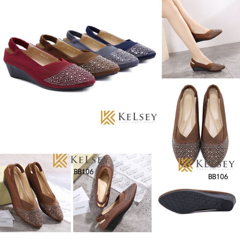 Kelsey Sepatu Wedges Wanita BB106