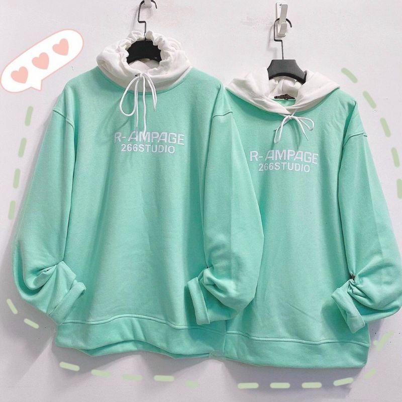 Hoodie Kombinasi Mix Warna BIGSIZE (size S - 6XL) Jaket Jumper RAMPAGE Unisex Jacket Boy Girl Oversize Baby Tosca Soft Pastel Peach