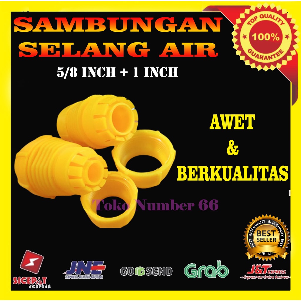 SAMBUNGAN SELANG AIR QUICK CONNECTOR SELANG LURUS 5/8 KE 1 INCH MURAH