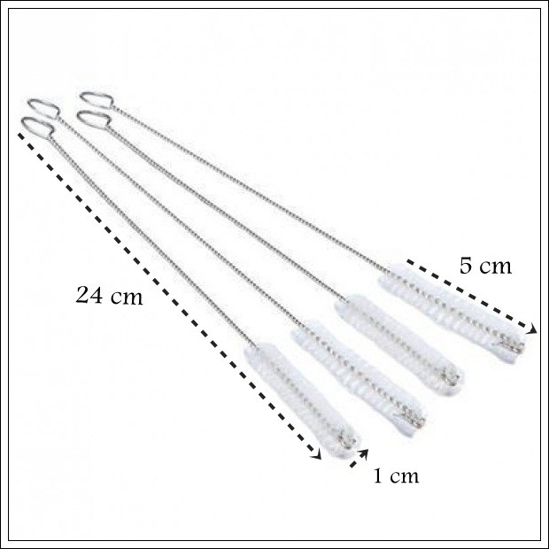 1 pc sedotan besi melengkung lurus / sikat sedotan stainless ecofriendly / stainless steel straw / sedotan boba