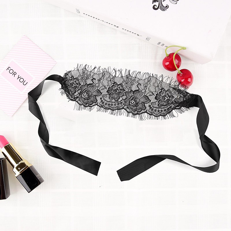 BFLA blindfold penutup mata renda lace hitam putih eyepatch lingerie