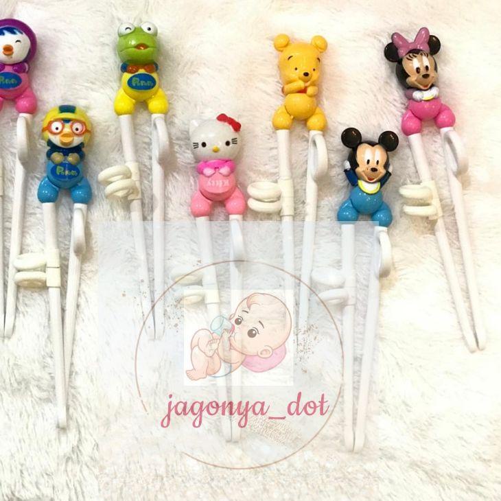 Serbuuuu.. Sumpit Training Anak Karakter HelloKitty Pooh Krong Petty Pororo Mickey mouse