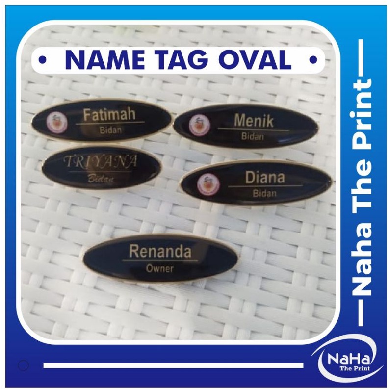 

CUSTOM NAME TAG NAMA DADA OVAL ACRILIK RESIN