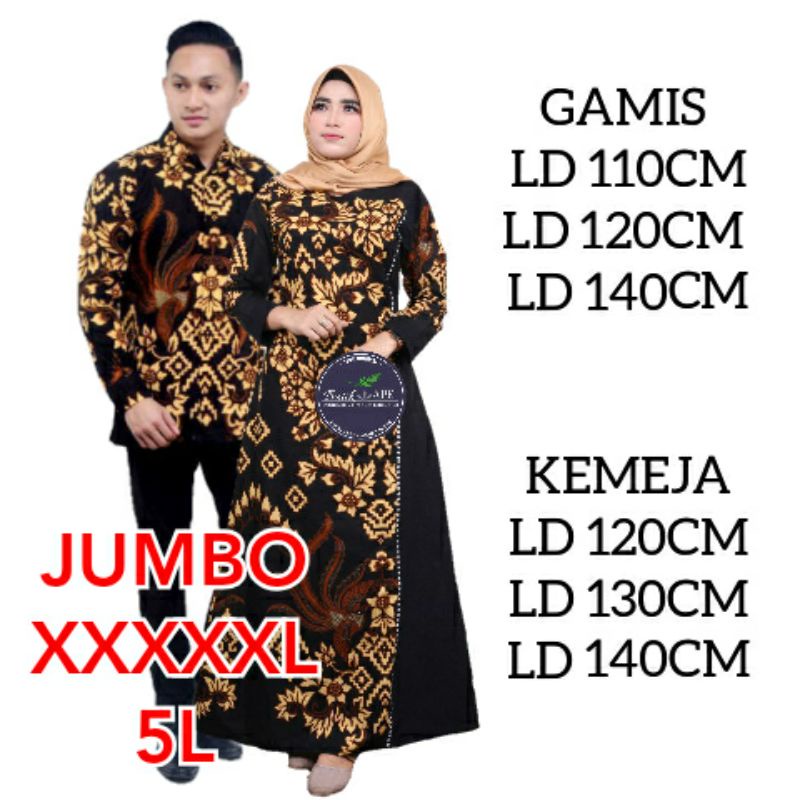 COUPLE FAMILY JUMBO 5L BIGSIZE LD 140CM GAMIS BATIK SERAGAM KELUARGA MOTIF BOROBUDUR SOGAN KOMBINASI