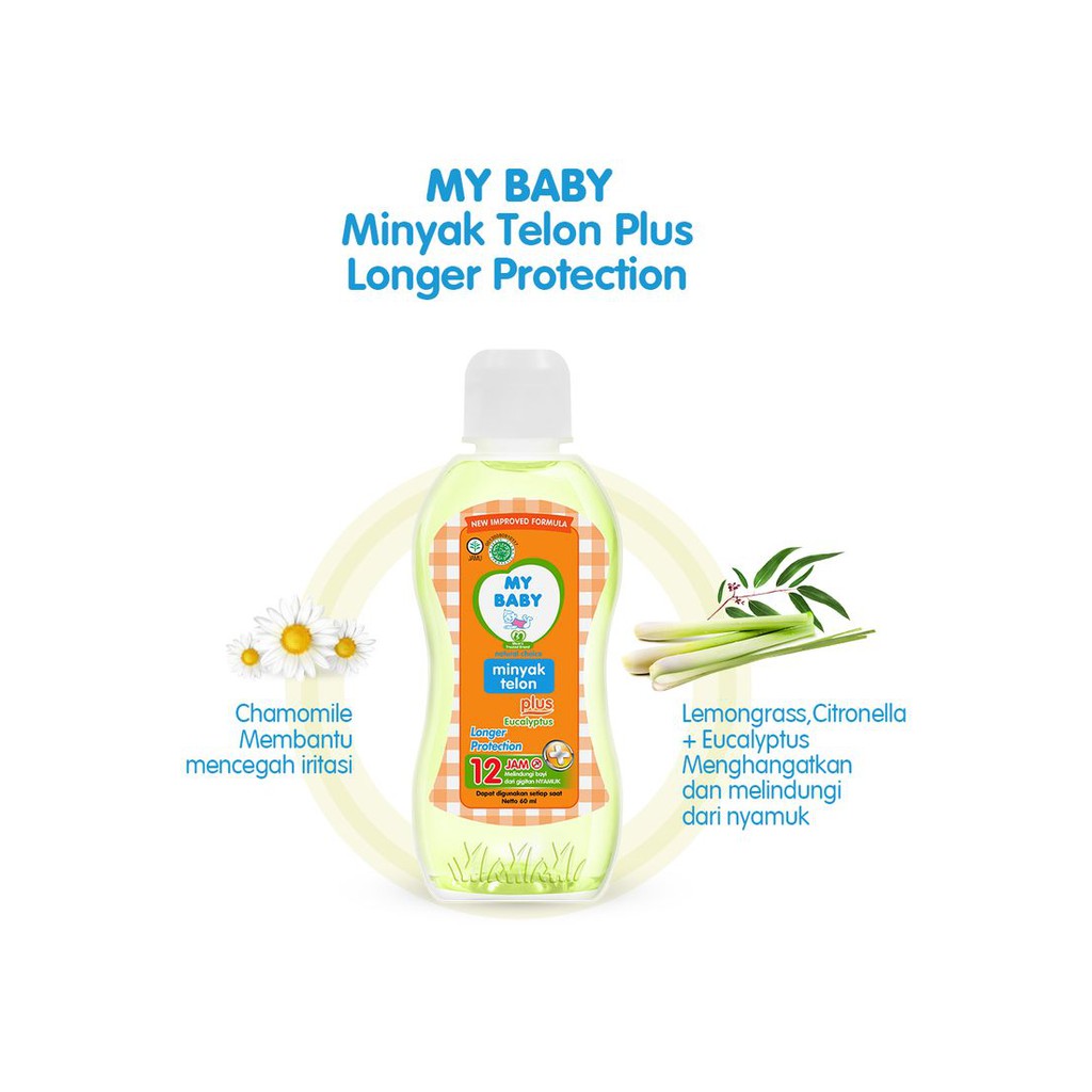 My Baby Minyak Telon Plus Eucalyptus Longer Protection 90ml 90 ml / 60ml 60 ml / 150ml 150 ml