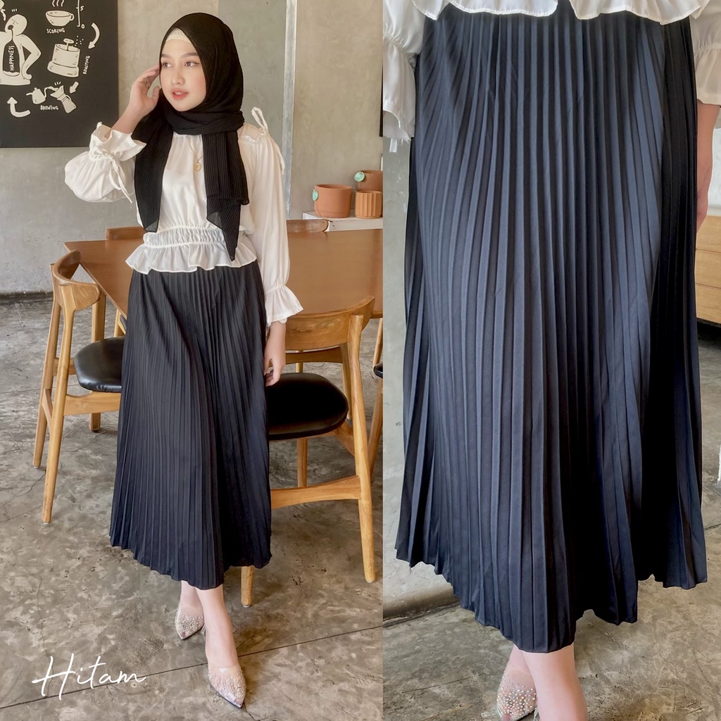 Rok Plisket 7 8 Premium/Rok 7 8 midi skirt