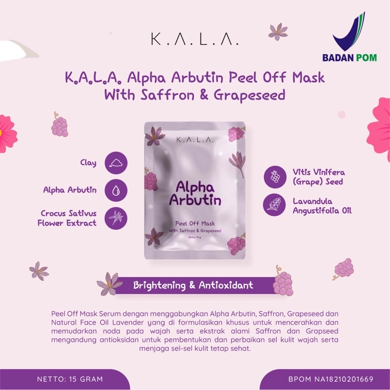 [BPOM] KALA Peel Off Mask &amp; Wash Off Mask Serum Series