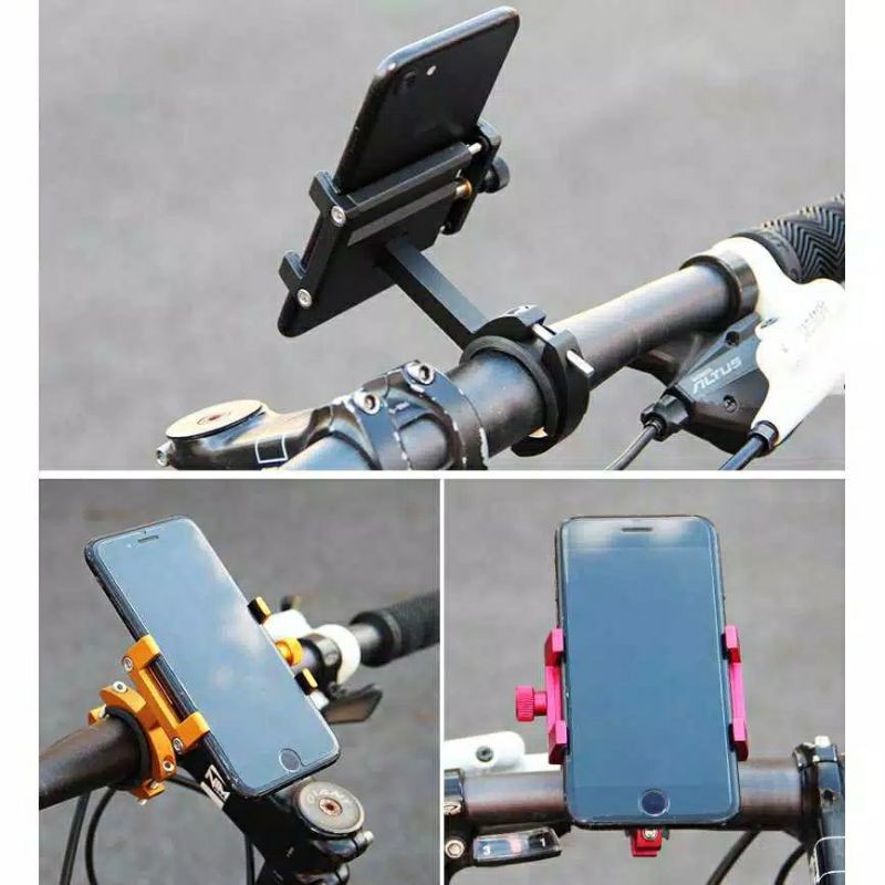 holder handphone HP GPS alumunium alloy ADV 160 adv 150 PCX vixion CB150R GSX byson dll