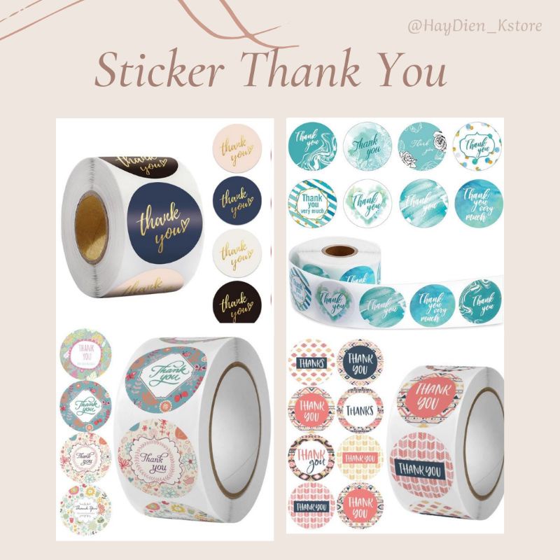 

(SATUAN) Sticker terimakasih/Sticker thankyou/Sticker kue/Sticker hampers