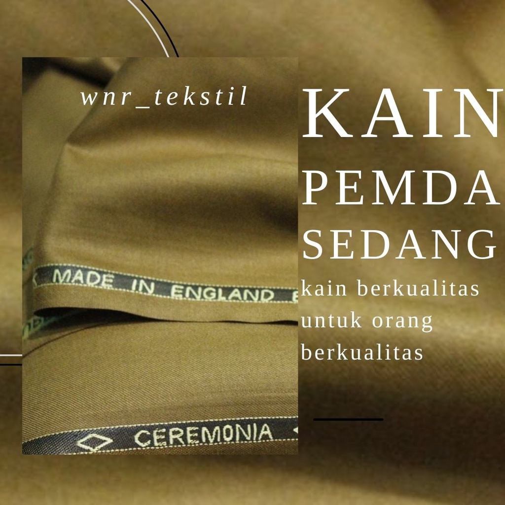 Kain pemda khaki/kheki Tua muda bahan baju seragam pemda dinas PNS ASN PDH
