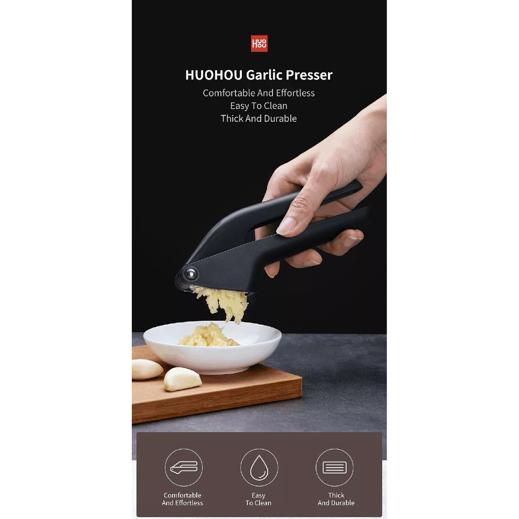 XIAOMI HUOHOU Kitchen Garlic Presser Crusher Cutter - HU0067 - Pencacah Bawang Putih dari XIAOMI