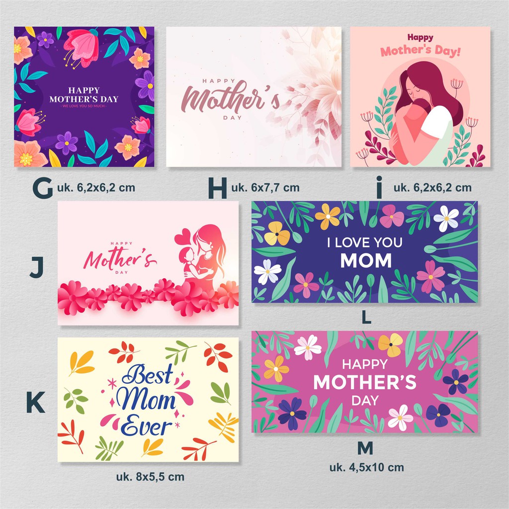 

Stiker Ucapan Hadiah Parcel tema Mothers Day , Hari Ibu