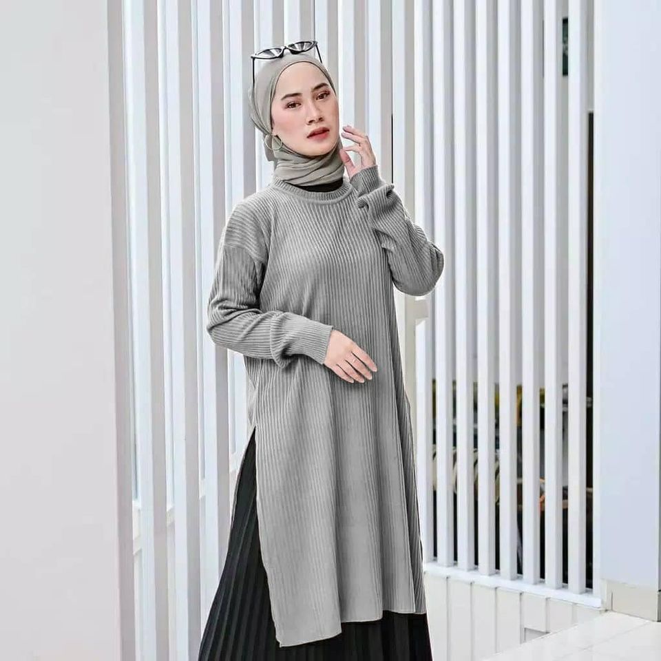 Tunik Long Rajut Premium
