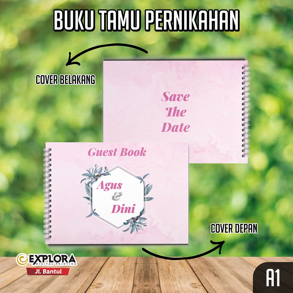 CETAK BUKU TAMU PERNIKAHAN CUSTOM TERMURAH