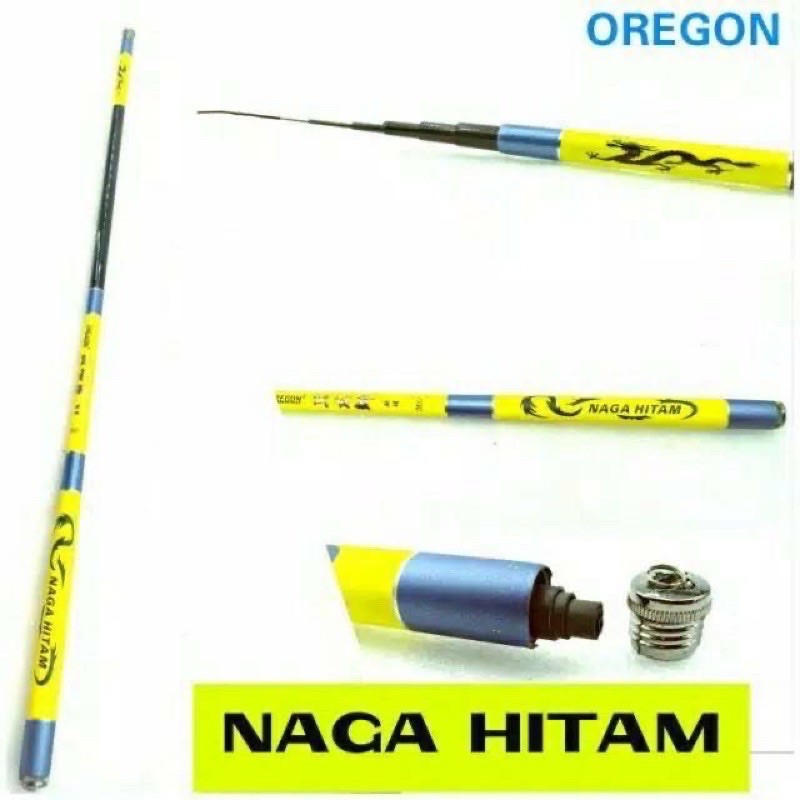 Joran Tegek Oregon Naga Hitam 360 450 540 Cm Ruas Panjang