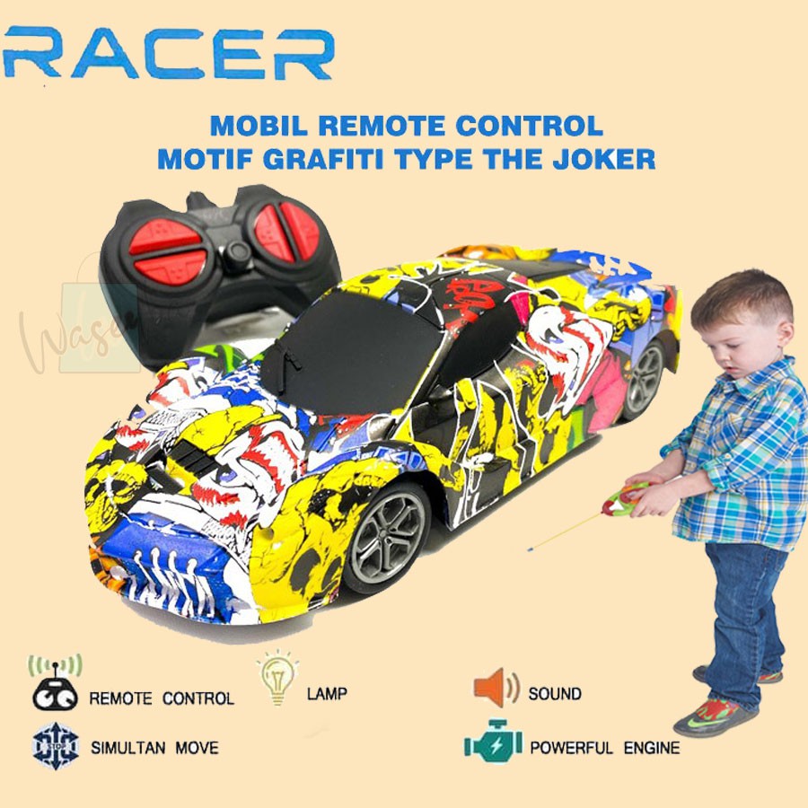 Mobil Remote Control Super Racing Sport Motif Grafiti - Mobil Mainan Anak Laki