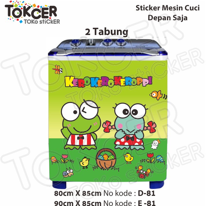 Stiker Mesin Cuci Keroppi