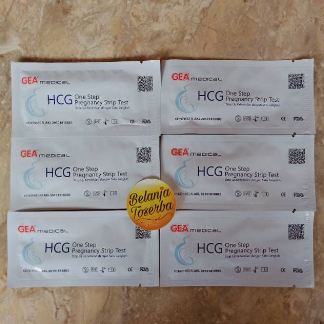 Test Kehamilan HCG Gea Medical / Testpack Strip Hamil / Tespek Pregnancy / Tes HCG