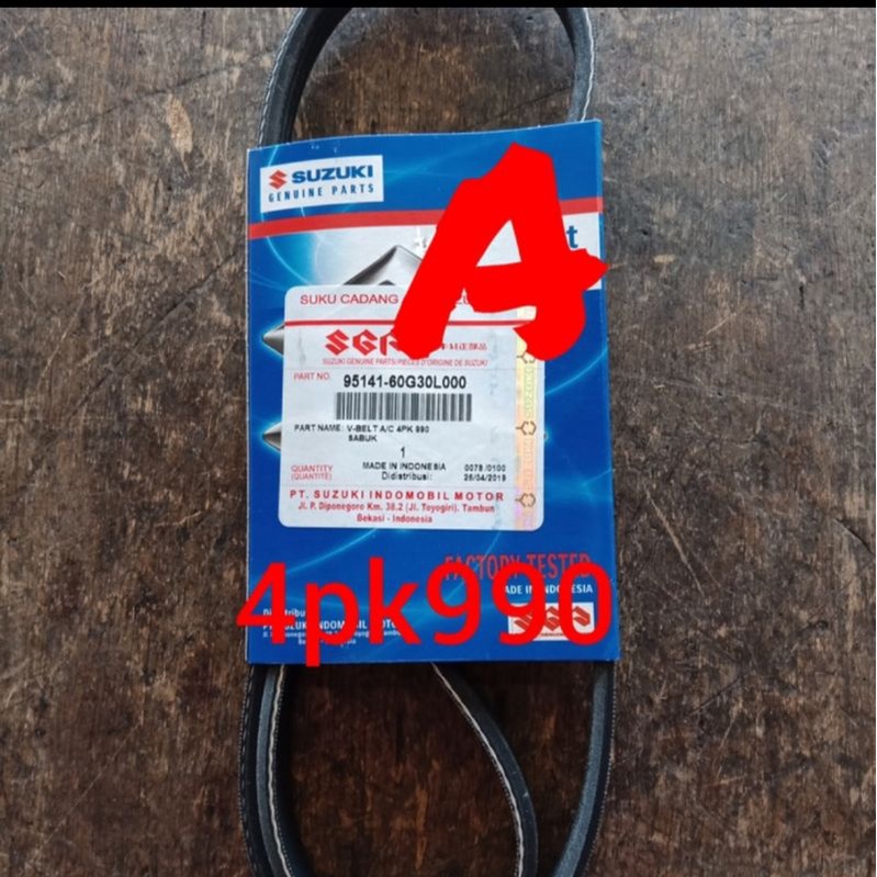 Tali kipas Fan belt 4pk990 Original baleno