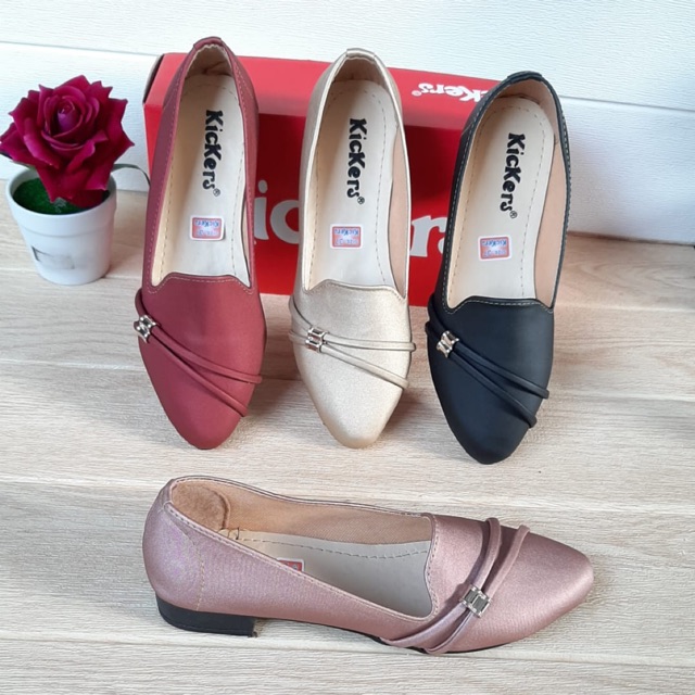 Sepatu Kickers Wanita Flat Shoes hells hak Kode B-35