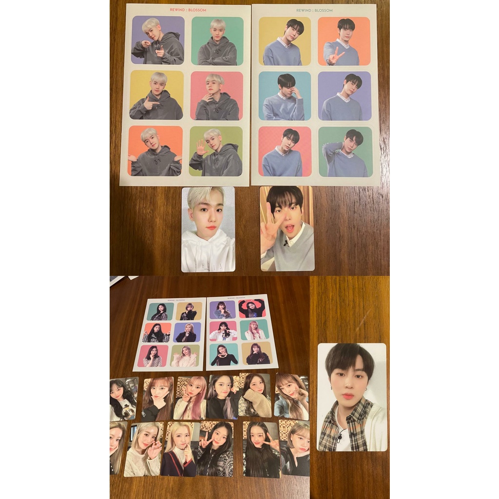 [READY STOCK] REWIND BLOSSOM PHOTO CARD + STICKER SET BAEKHYUN DOYOUNG IZ*ONE HA SUNGWOON
