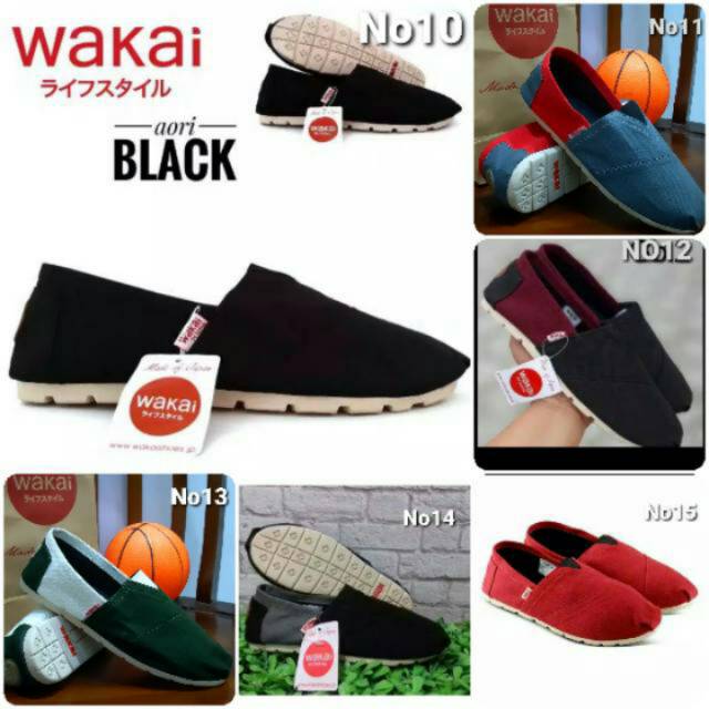 sepatu wakai termurah pria&wanita/sepatu murah/sepatu termurah/spatu santai/sepatu slip on/sepatu pr