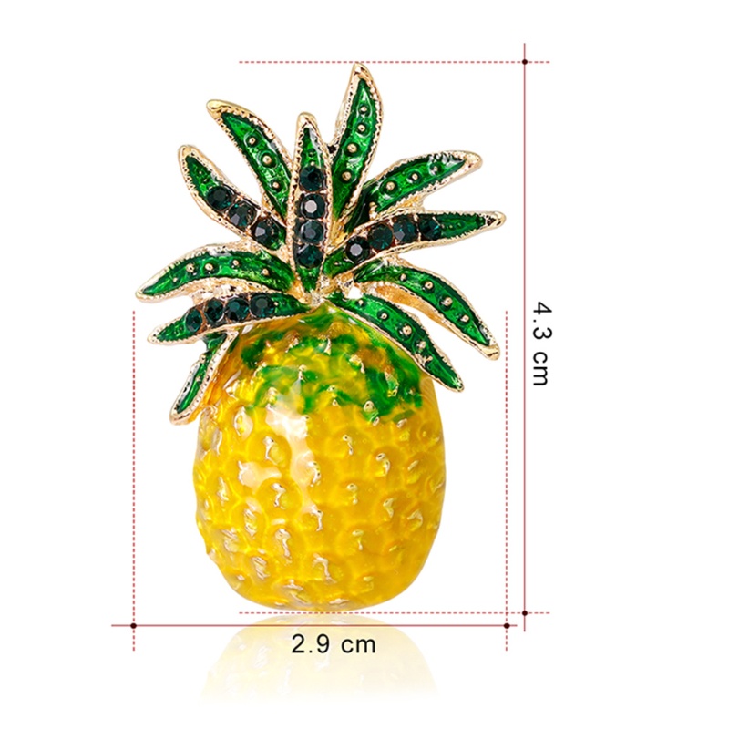 SIY  New Pineapple Brooch Pins Fruit Jewelry Cute For Women Suit Fashion Gift Corsage