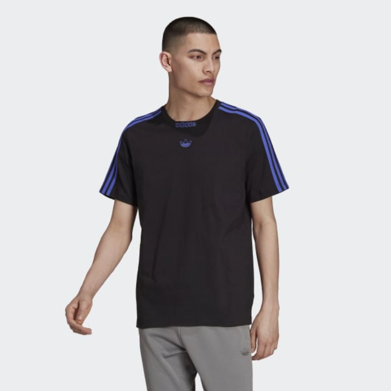 Adidas SPRT 3 Stripes Tee Black Original