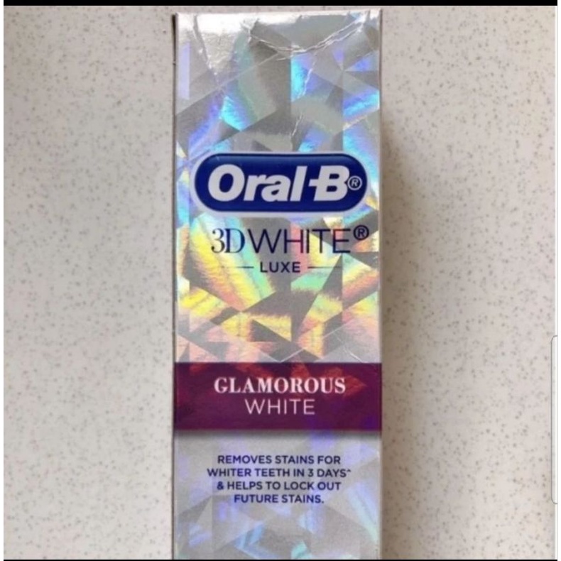 Jual Oral-B 3D White Luxe- Glamorous White Toothpaste. Odol Oral B ...