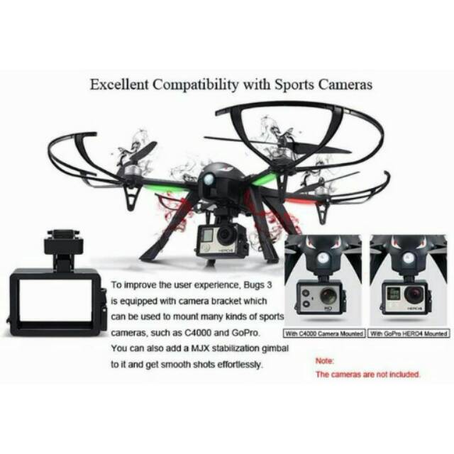 Drone Brushless MJX Racing Quadcopter B3 Bugs 3
Dengan Dudukan Camera Gopro