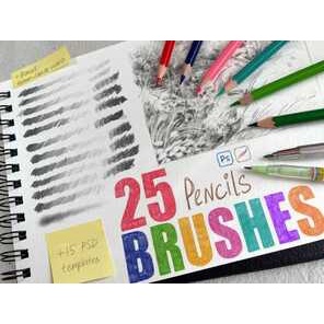 Procreate Brush - 25 Pencils Brushes