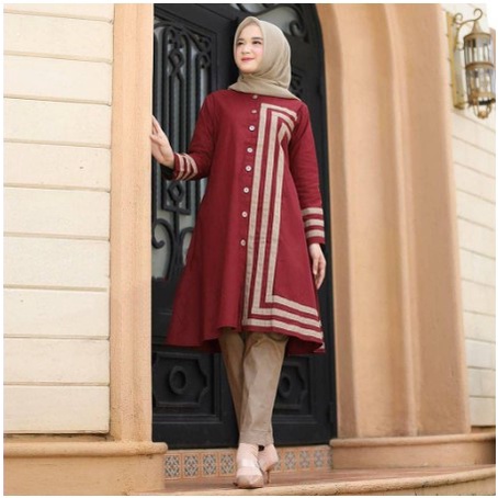 ALYA TUNIK Baju Tunik Wanita Terbaru 2022 2023 Toyobo Baju Atasan Wanita Tunik BUSUI Tunik Remaja - 