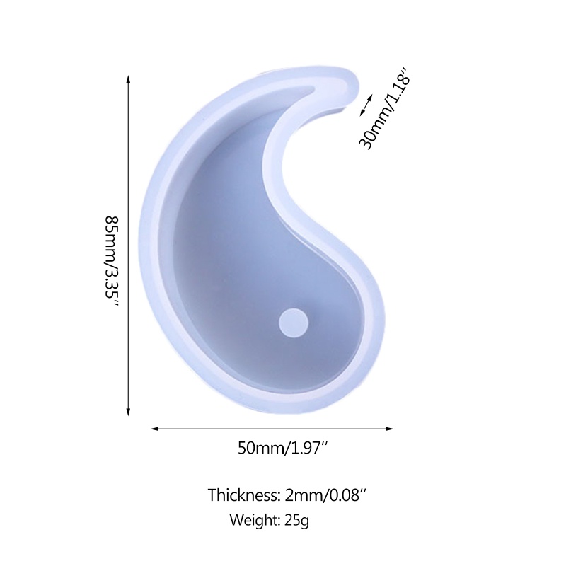 Siy Cetakan Lilinsabun Bentuk Yin Yang Bahan Silikon Untuk Perlengkapan Pesta